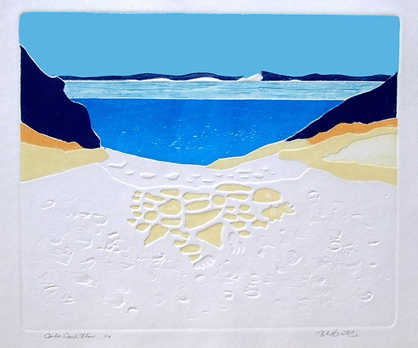 Brian Hatch, Carlo Sand Blow 2012, collagraph on paper. Courtesy of the artist.