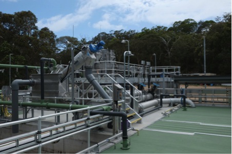 Point Lookout wastewater treatment plant inlet structure