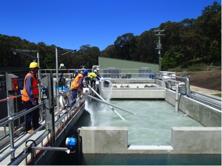 Aeration test to assess capacity of the blowers to supply air for treatment at the new Point Lookout WWTP