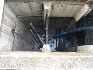 Fig 2 Dislodged baffle