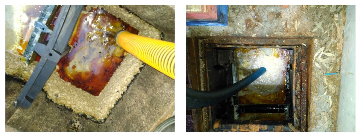 Fig 1Sampling and testing shows high oil load. Increased service frequency may be required.