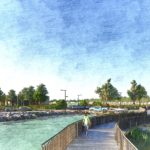 Artists' impression of the Weinam Creek footbridge