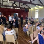 More than 60 residents attended the community meeting at Dunwich this afternoon to find out the latest information about the fire on North Stradbroke Island.